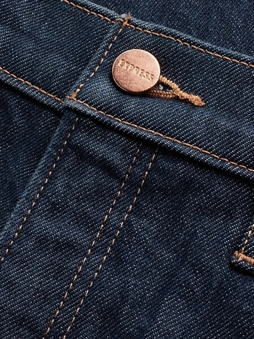 Express Mid Rise Dark Wash Back Center Seam '70s Flare Jeans